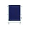 Ghent Partition Mobile 2-Sided Fabric Bulletin Board, 46"H x 34"W, Blue NEX223FFP-93 - alternate 1
